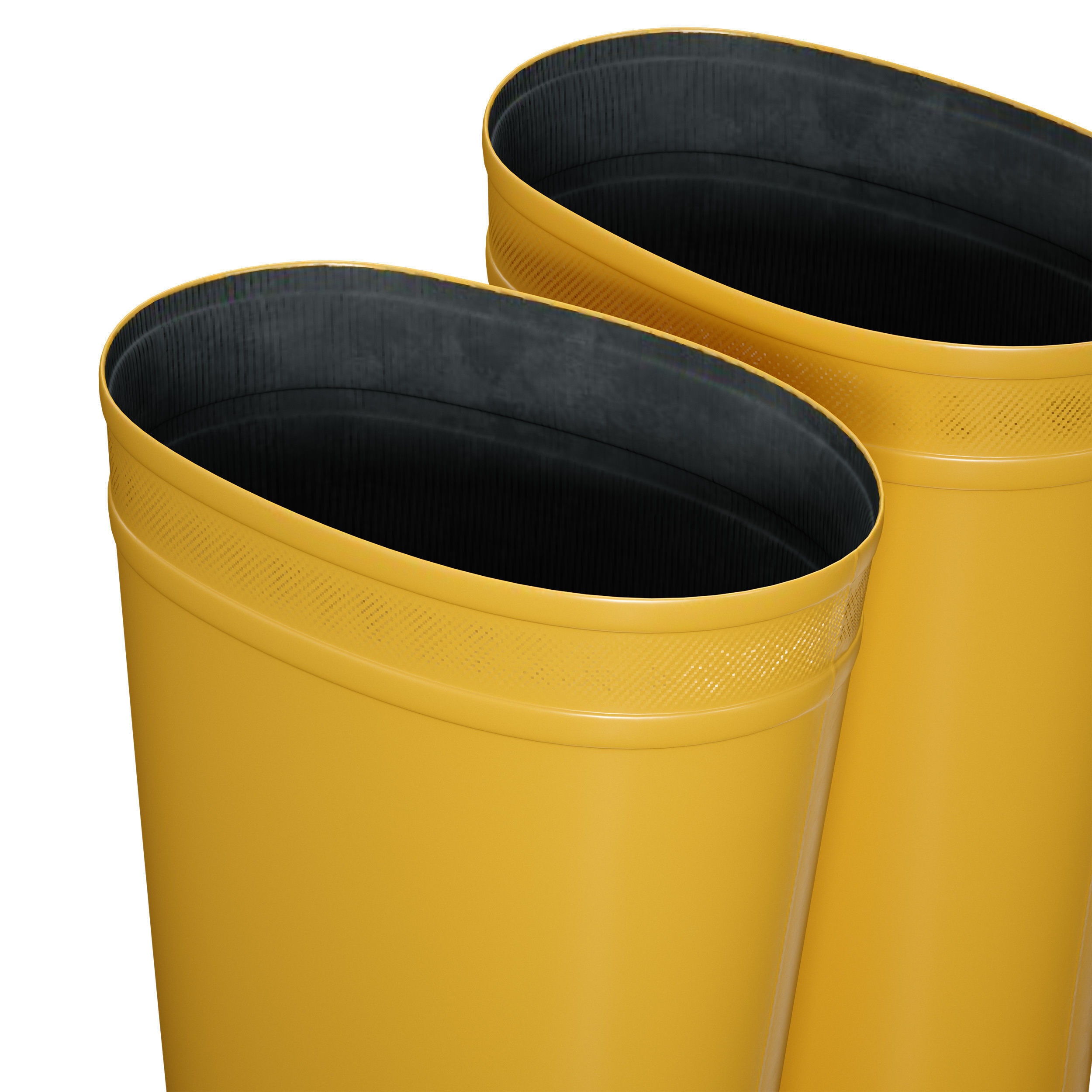 Yellow rubber boots 3D model_12