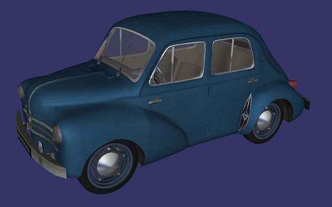 Renault 4 Cv Free low-poly 3D model