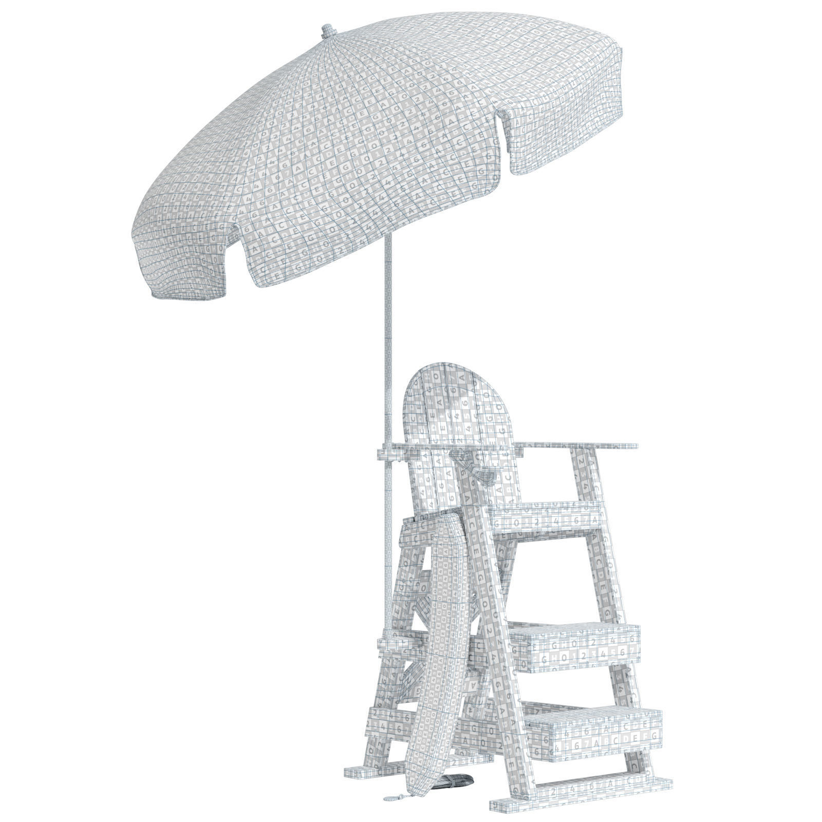 Tailwind Furniture lifeguard chair 3D model_14