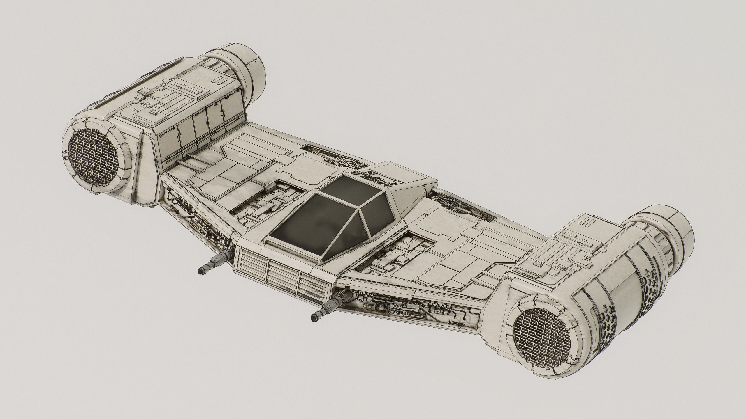Archer-class Starfighter - Star Wars Kimverse 3D model_4