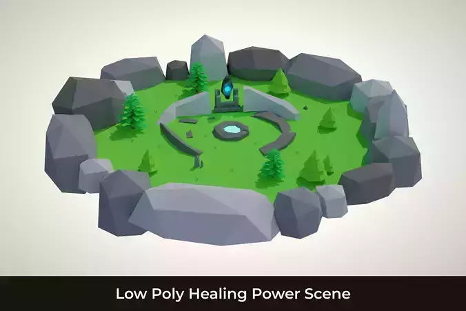 Low Poly Healing Power Scene