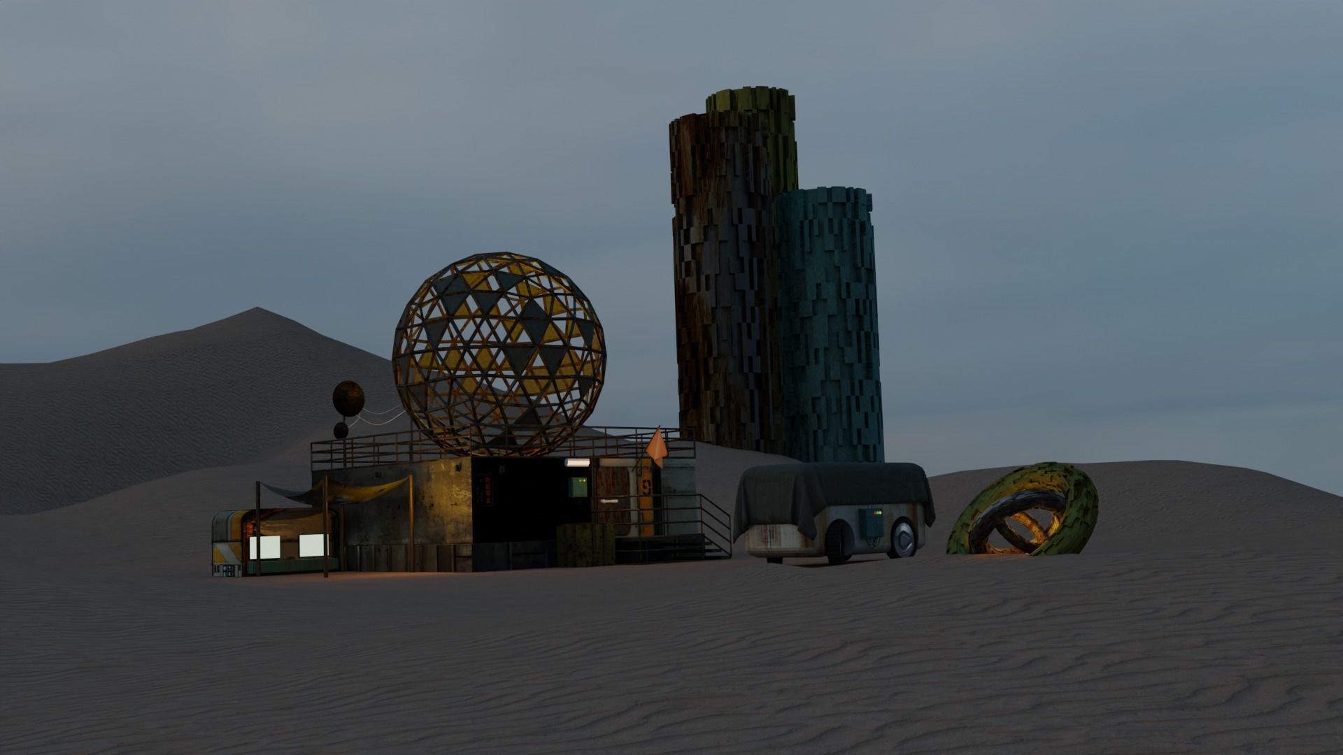 Apocalyptic Base 3D model_1
