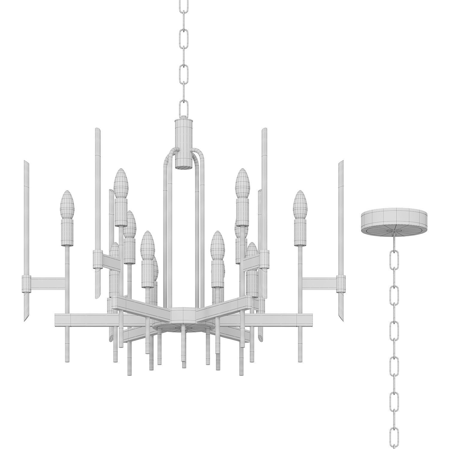  Bari Light Chandelier 3D model_2