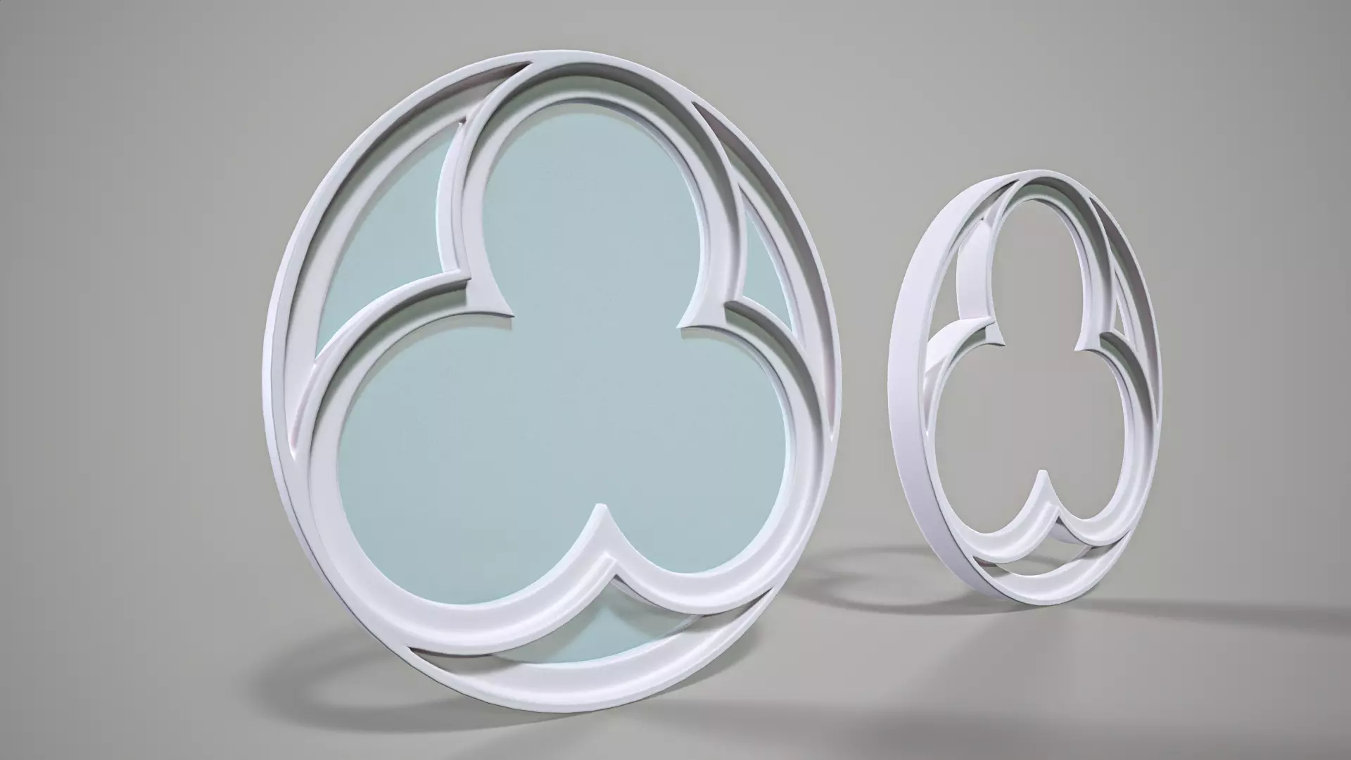 Highpoly Circular Gothic Window Type1 3D model