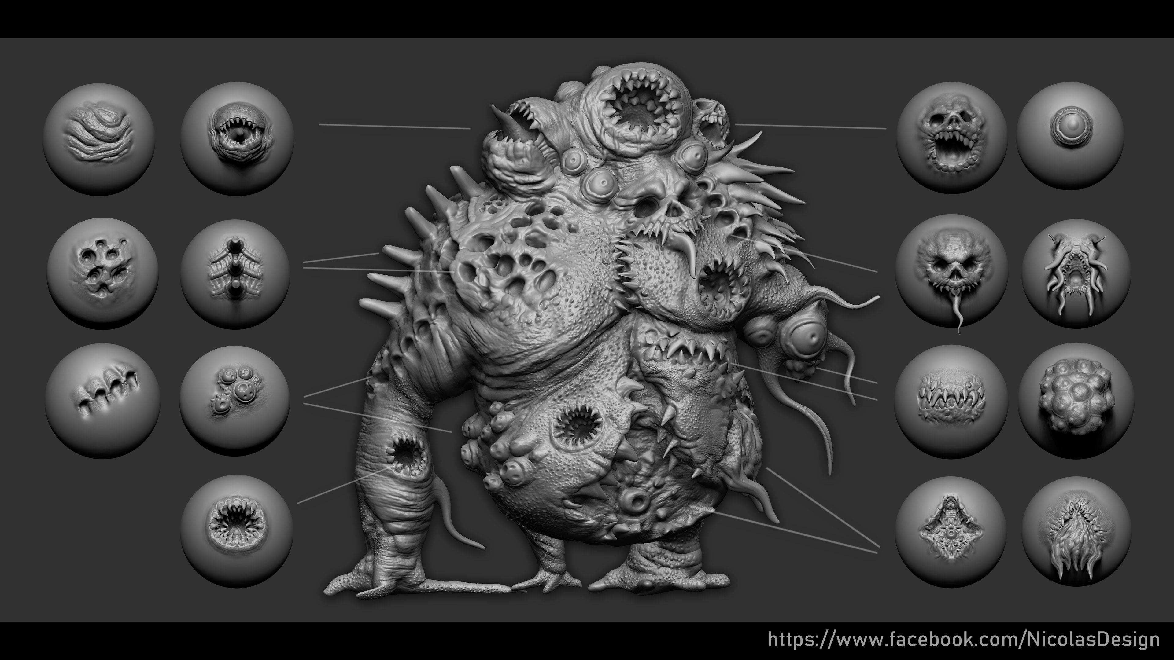 Zbrush Blender Creature Maker 390 Brushes Bundle 20 OFF Texture_5