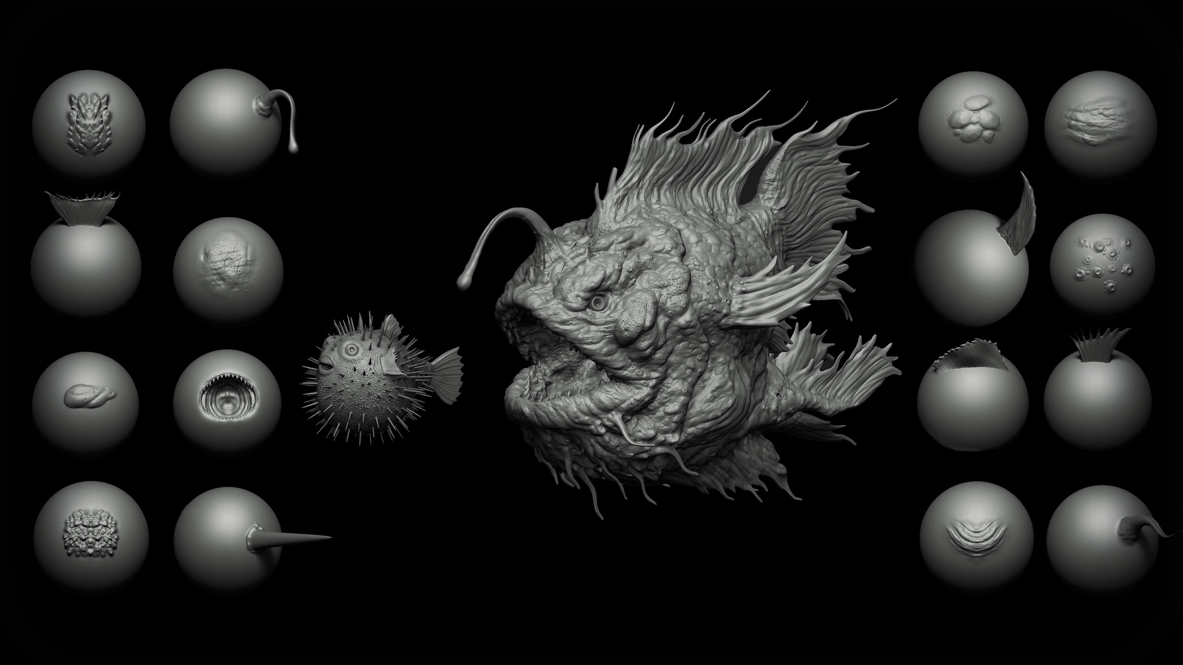 Zbrush Blender Creature Maker 390 Brushes Bundle 20 OFF Texture_4