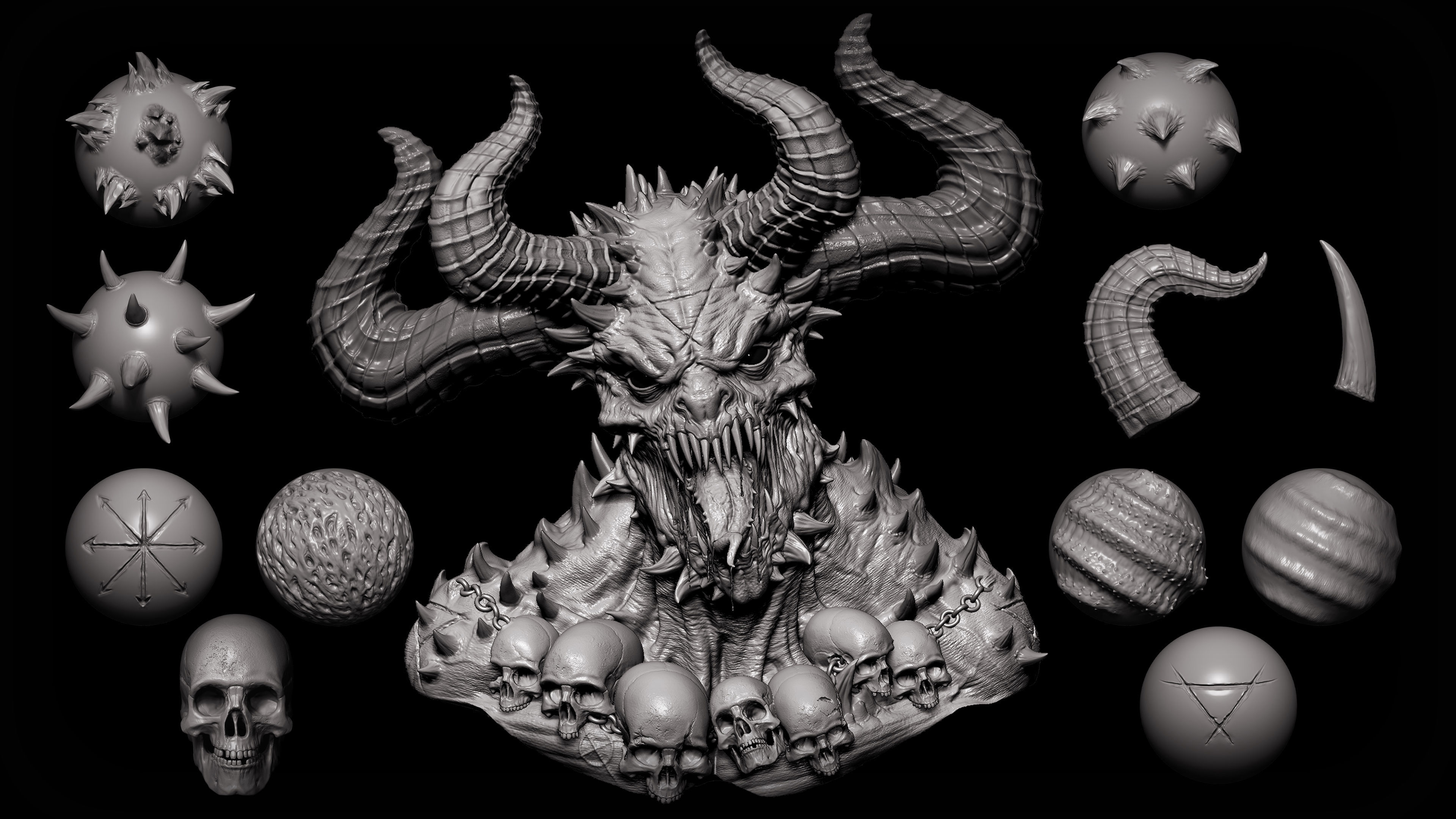 Zbrush Blender Creature Maker 390 Brushes Bundle 20 OFF Texture_2