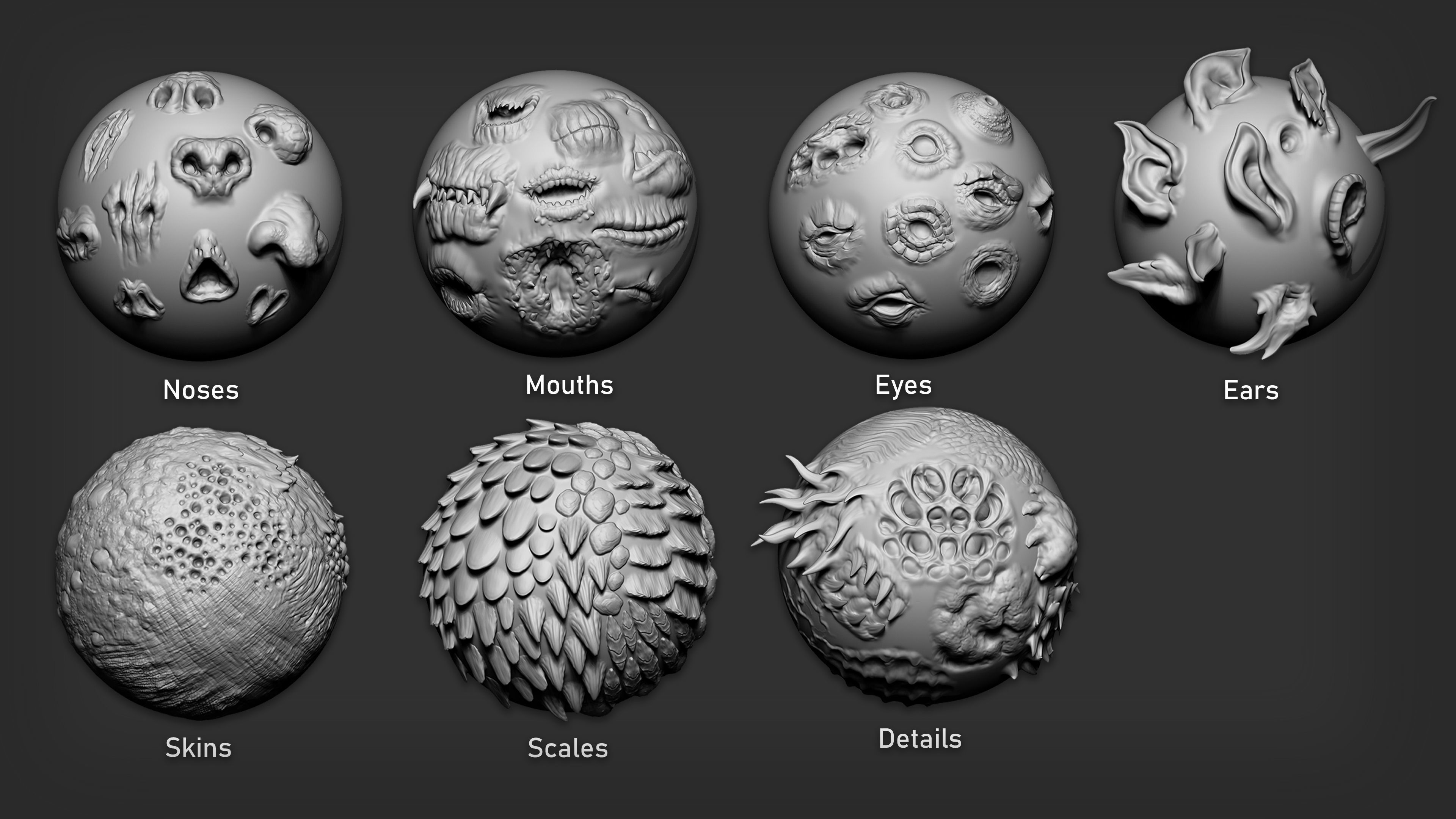 Zbrush Blender Creature Maker 390 Brushes Bundle 20 OFF Texture_14