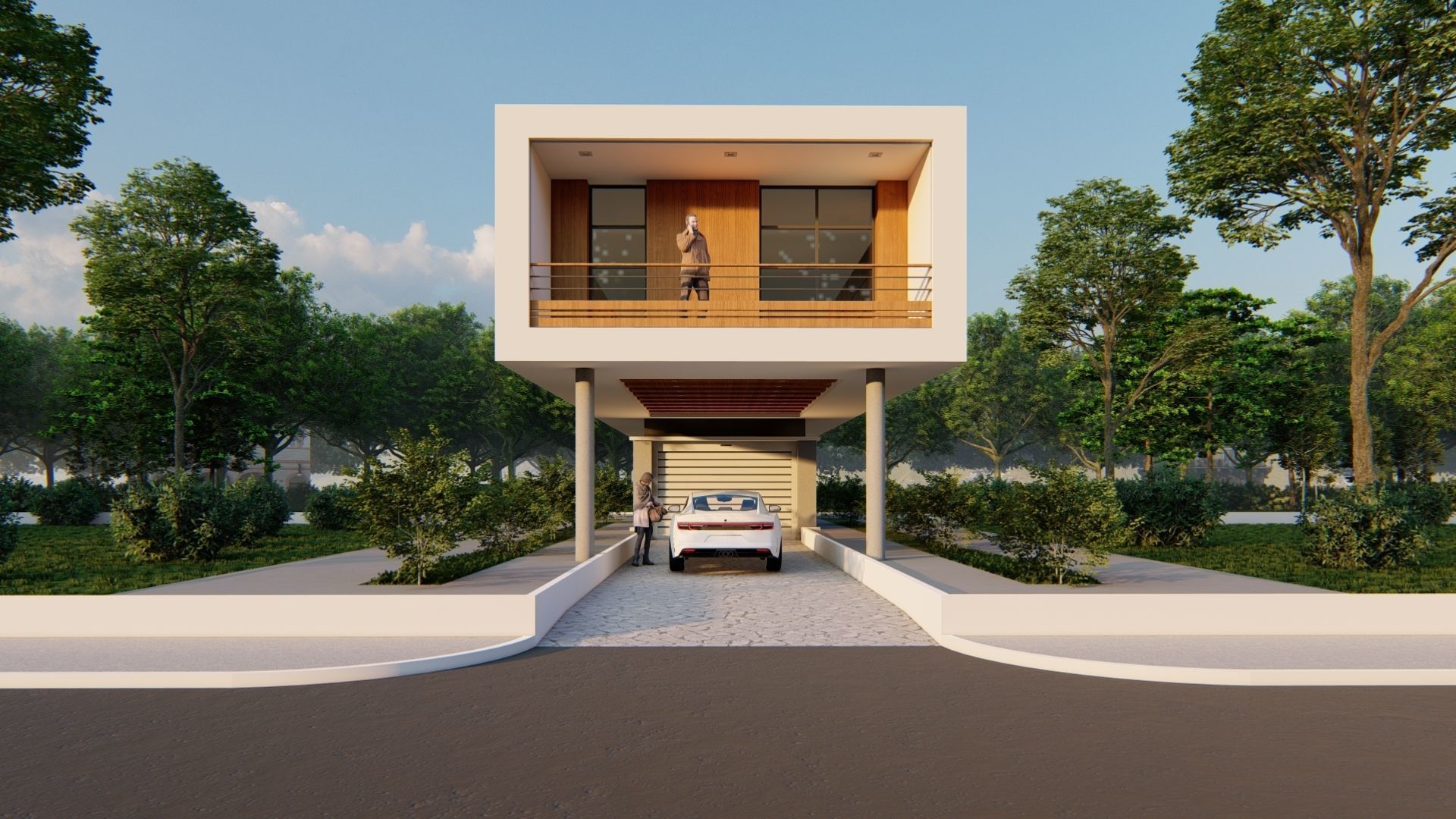 MODERN SMALL HOUSE 3D model_2