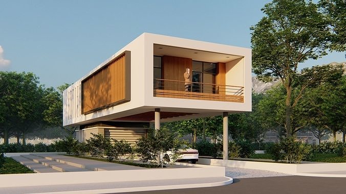 MODERN SMALL HOUSE 3D model