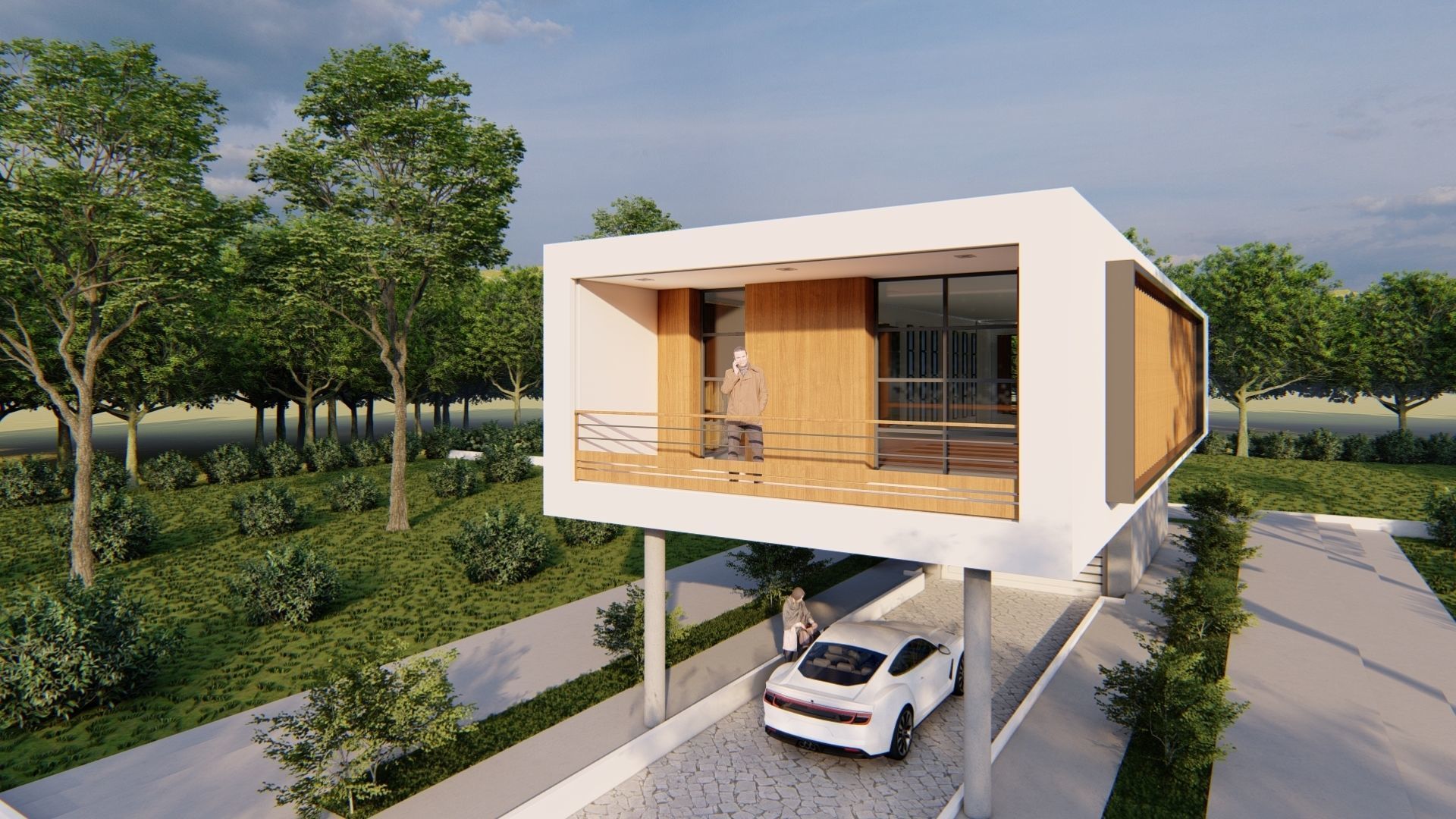 MODERN SMALL HOUSE 3D model_4