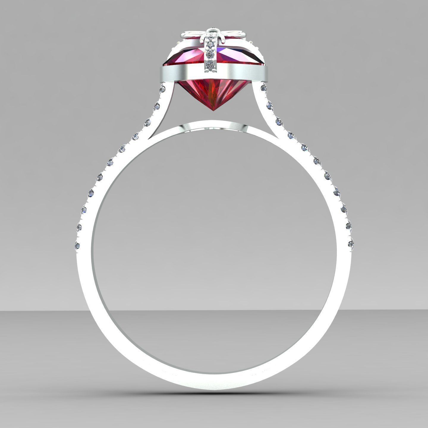 Heart gift ring 1 3D print model_6