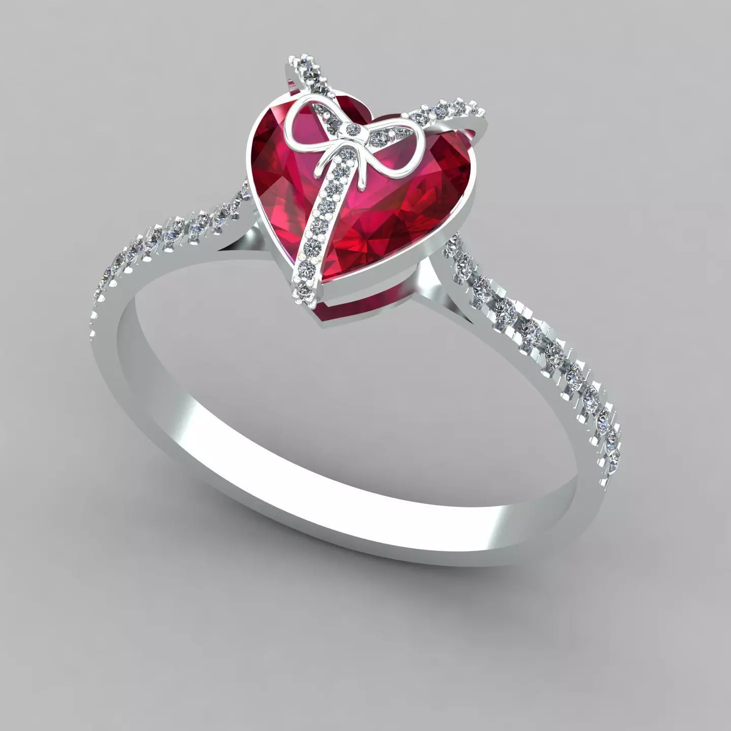Heart gift ring 1 3D print model_0