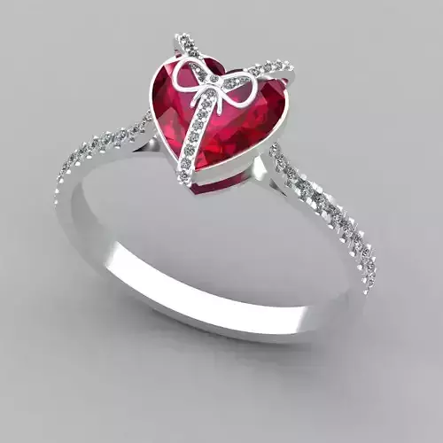 Heart gift ring 1 3D print model