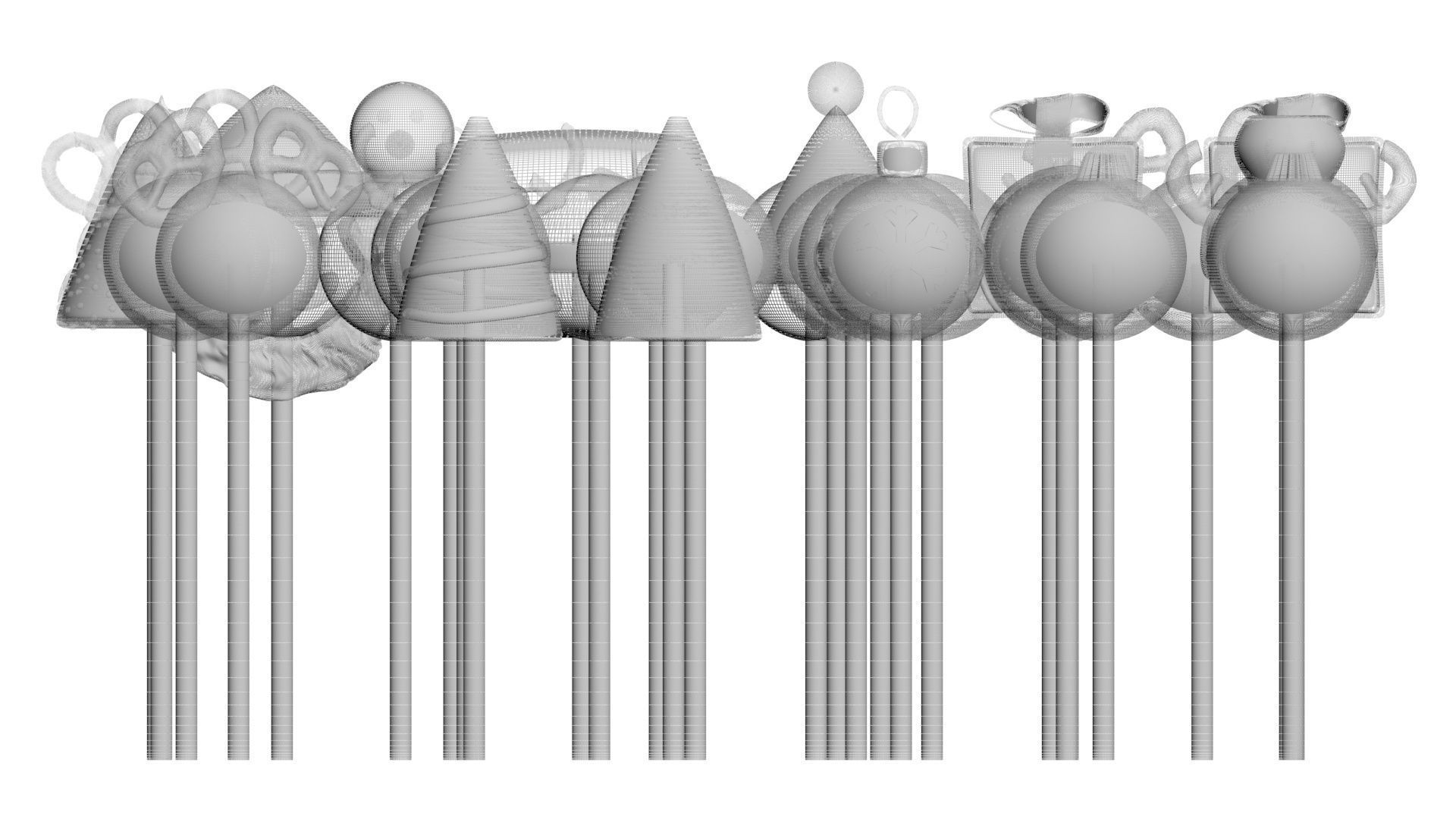 Christmas Cake Pops Set 3D model_40