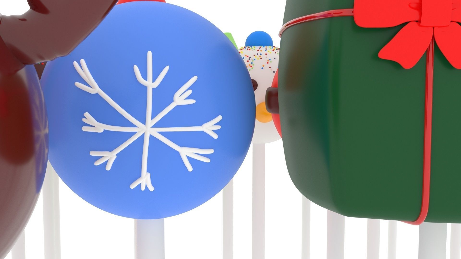 Christmas Cake Pops Set 3D model_18
