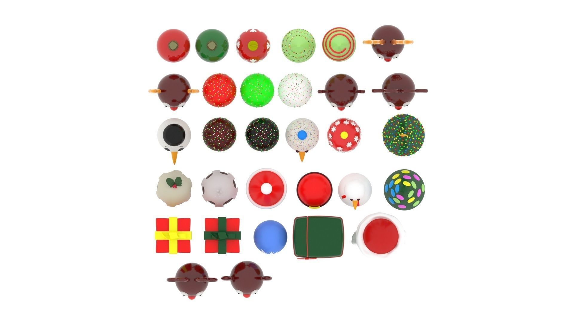 Christmas Cake Pops Set 3D model_19