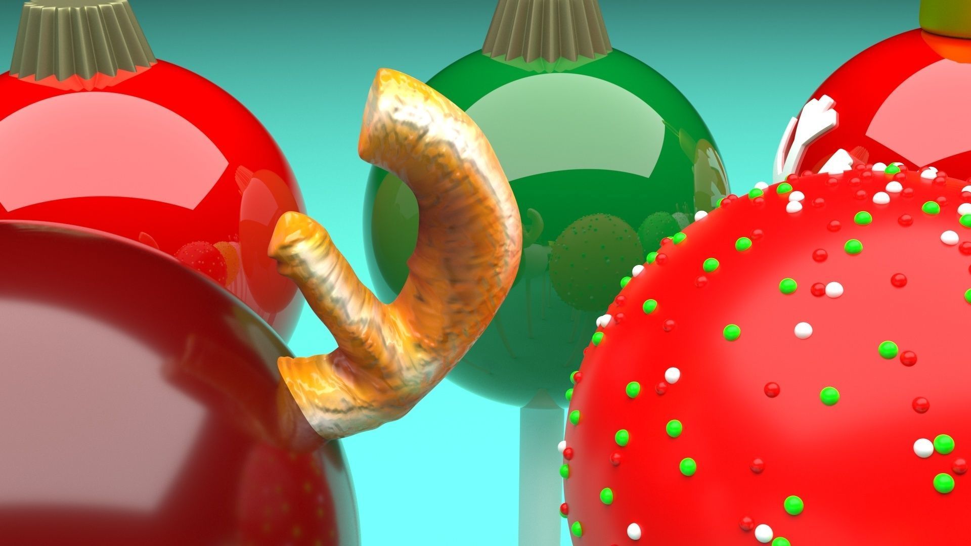 Christmas Cake Pops Set 3D model_93