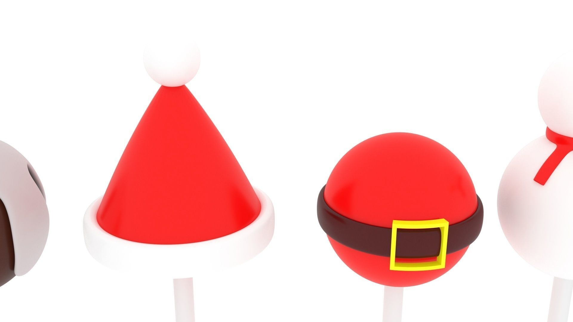 Christmas Cake Pops Set 3D model_15