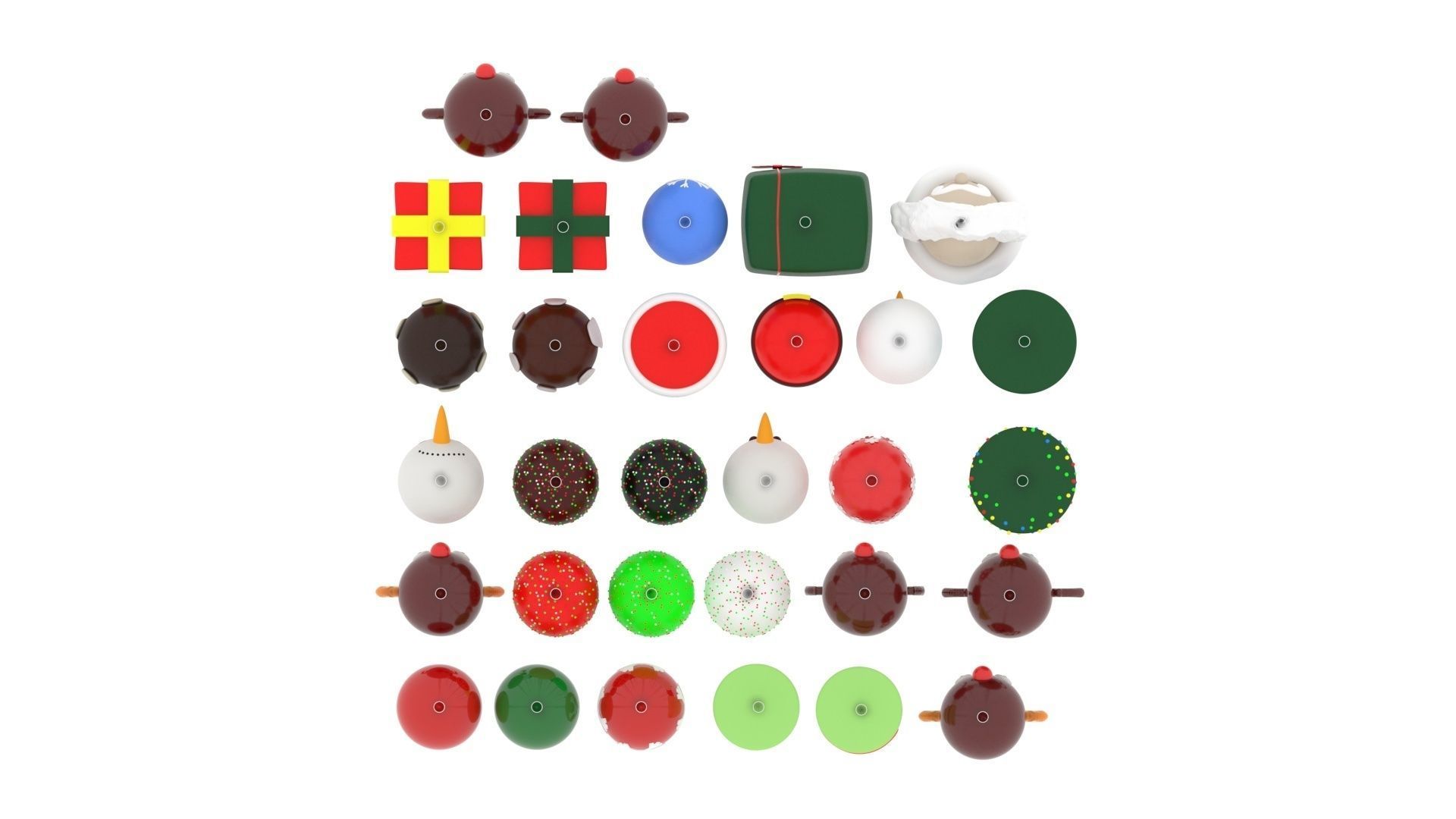 Christmas Cake Pops Set 3D model_22