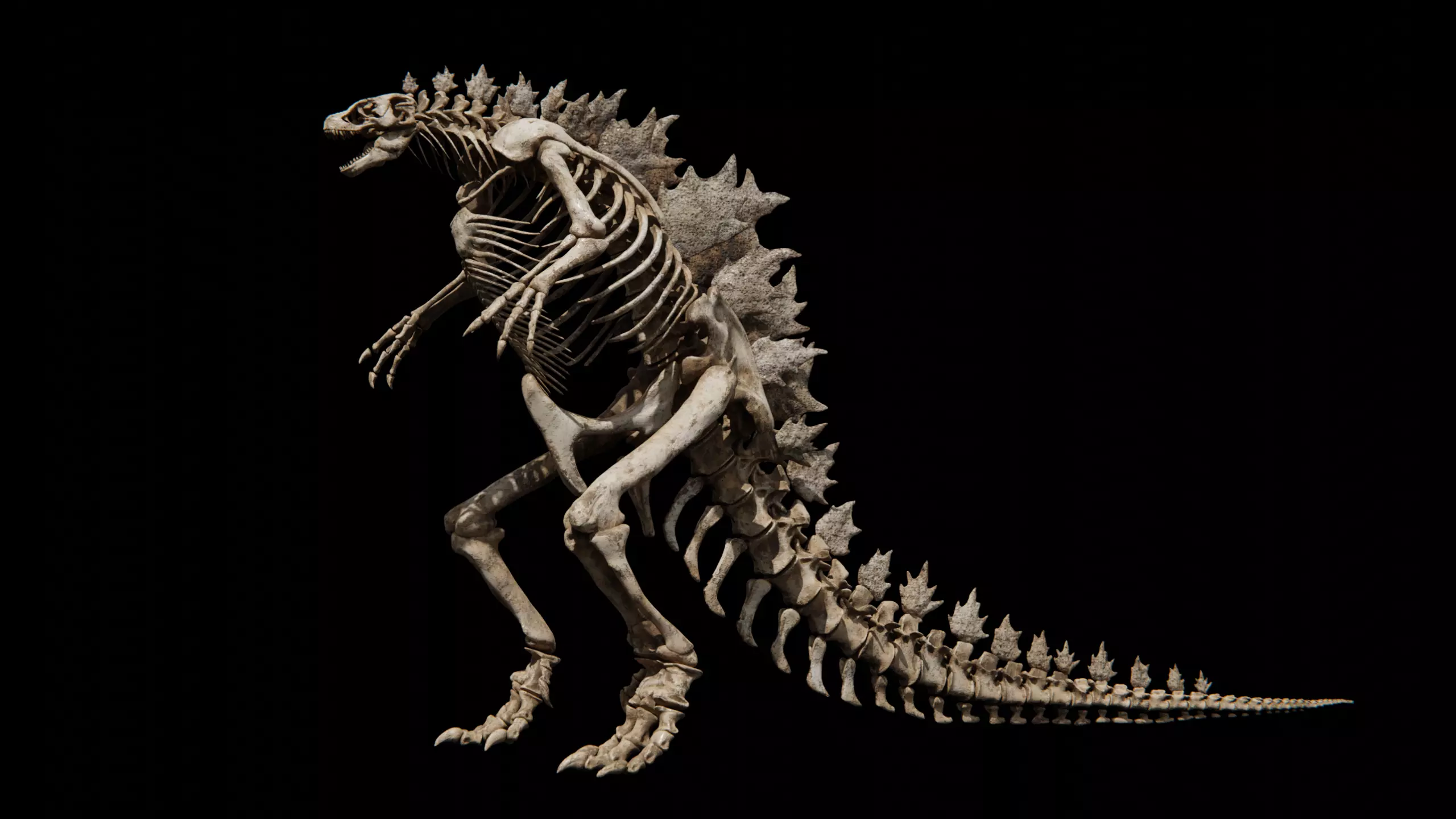 Godzilla Skeleton  Low-poly 3D model_0
