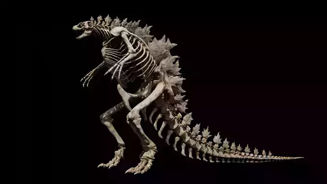Godzilla Skeleton  Low-poly 3D model
