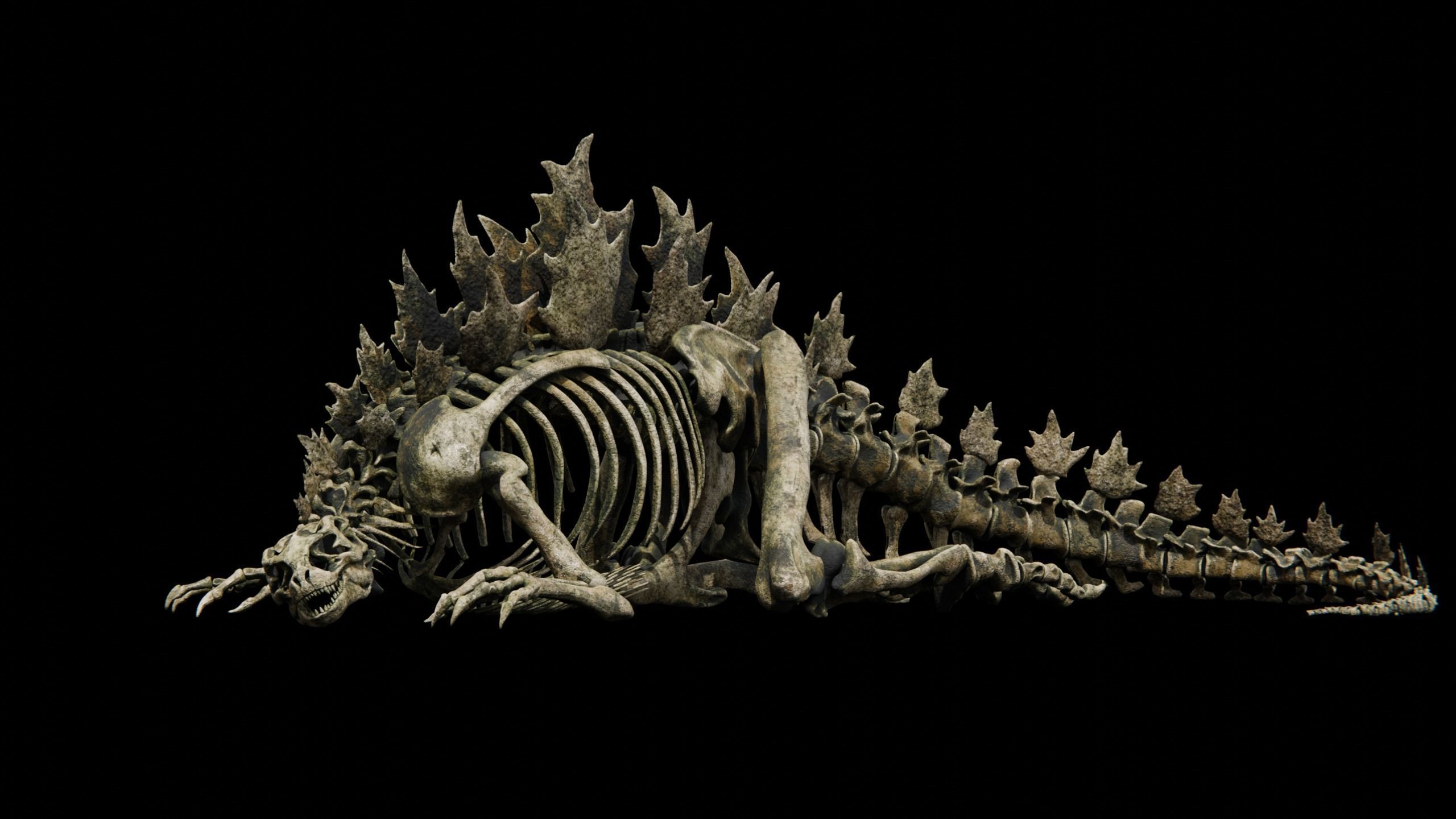 Godzilla Skeleton  Low-poly 3D model_8