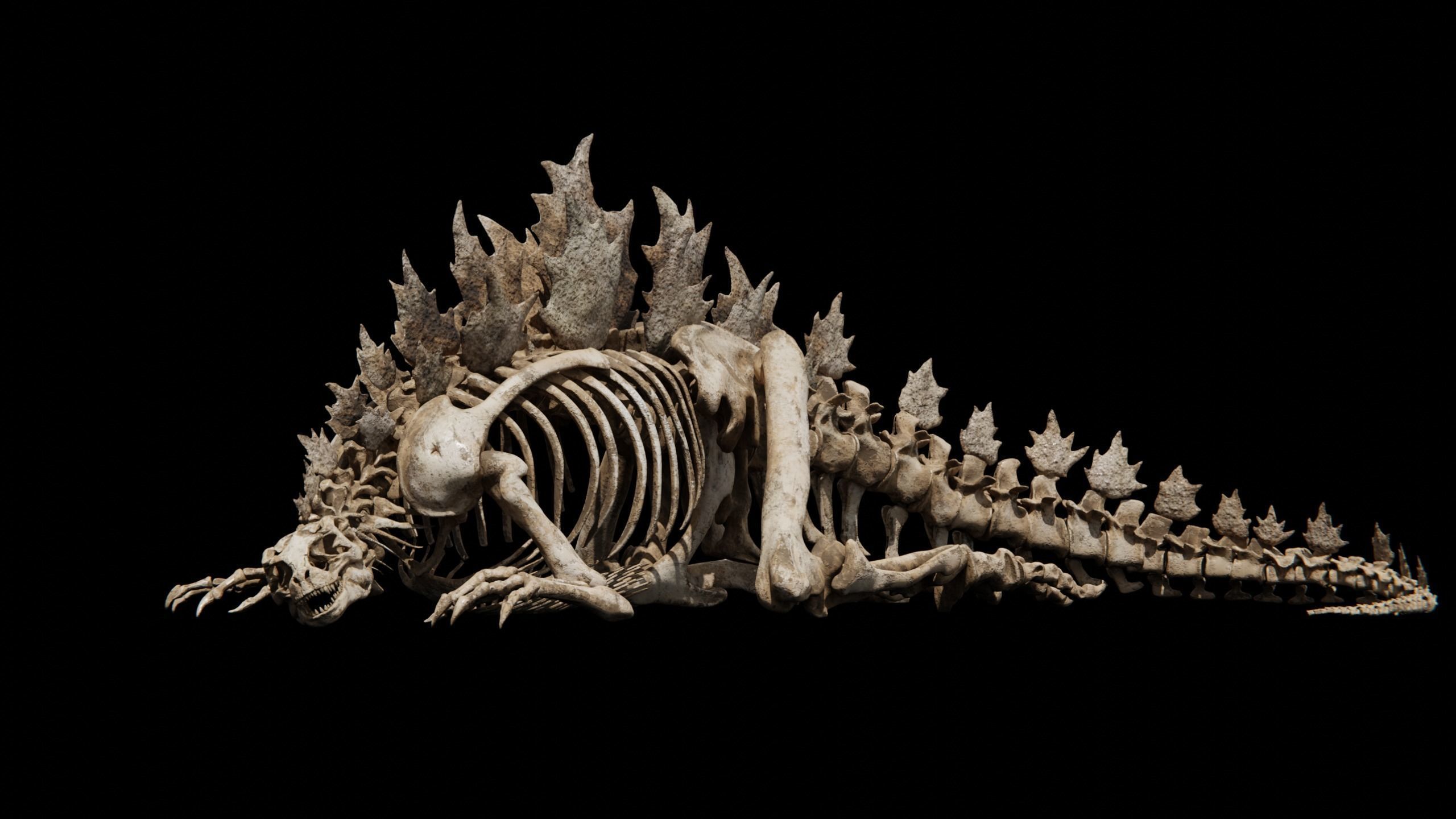 Godzilla Skeleton  Low-poly 3D model_17