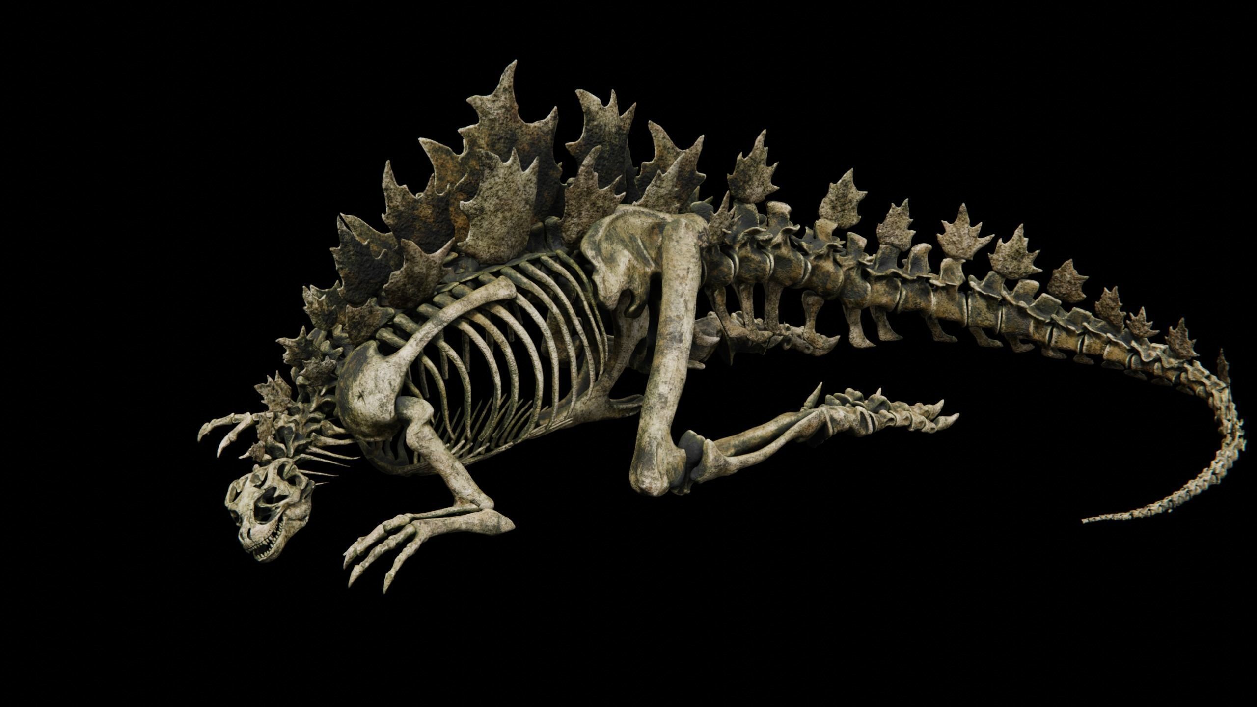 Godzilla Skeleton  Low-poly 3D model_12