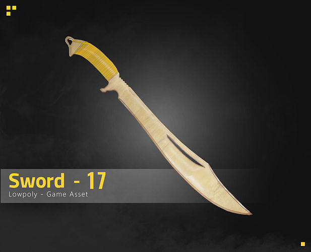 Sword-17 Low-poly 3D model