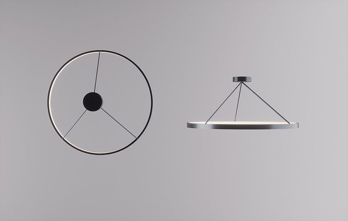 MInimal Linear Circular Lighting 3d model 3D model