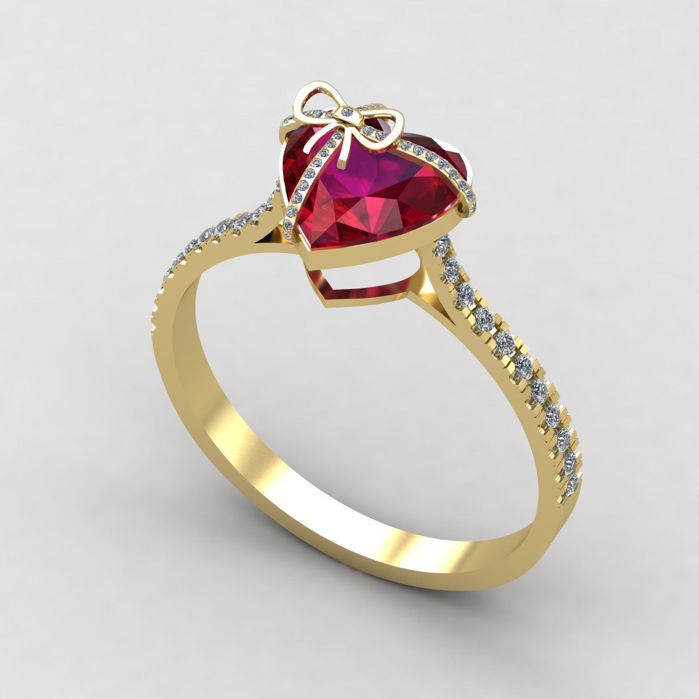 Heart gift ring2 3D print model_10