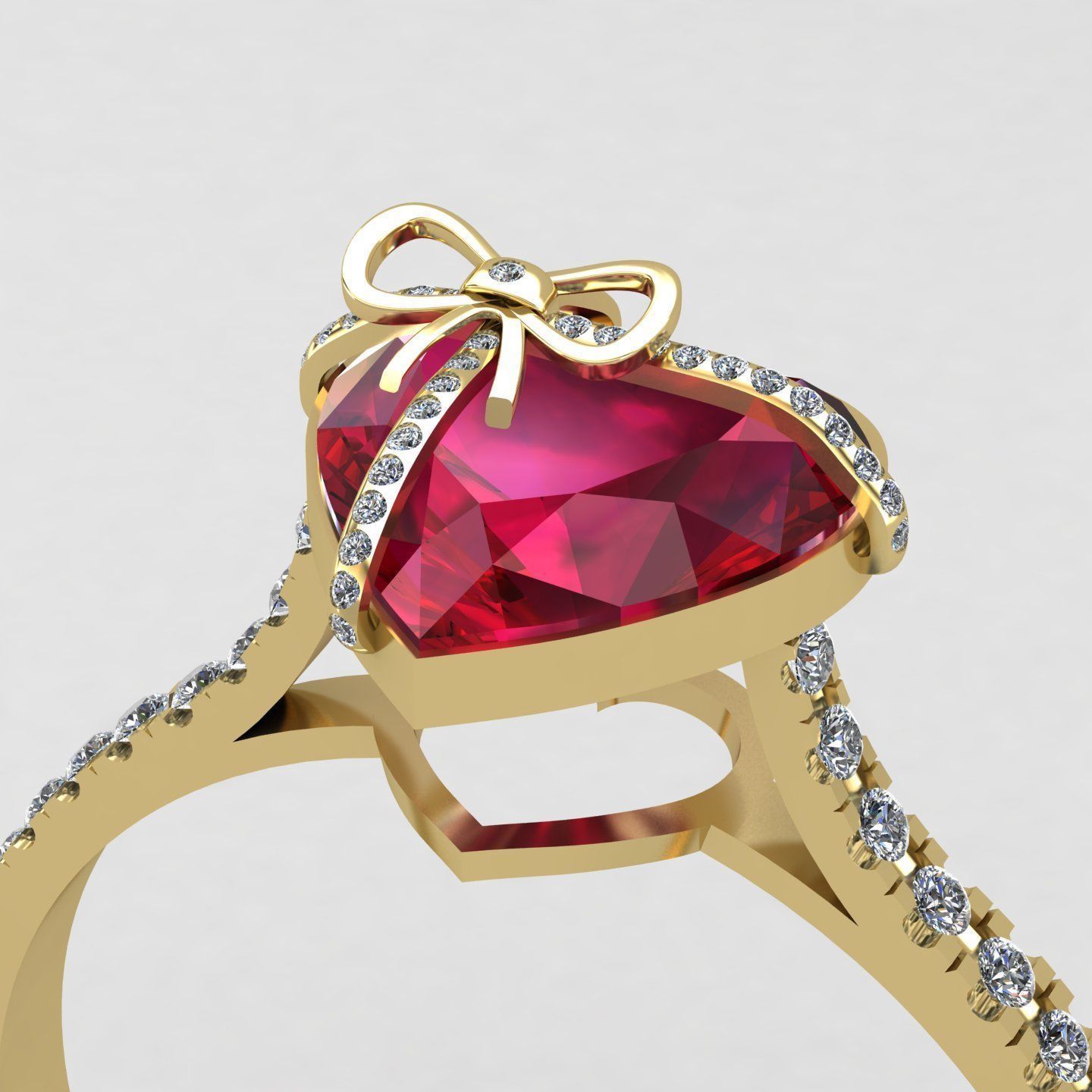 Heart gift ring2 3D print model_12