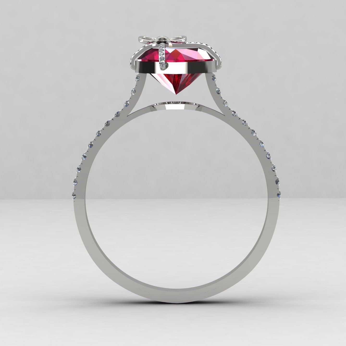 Heart gift ring2 3D print model_4