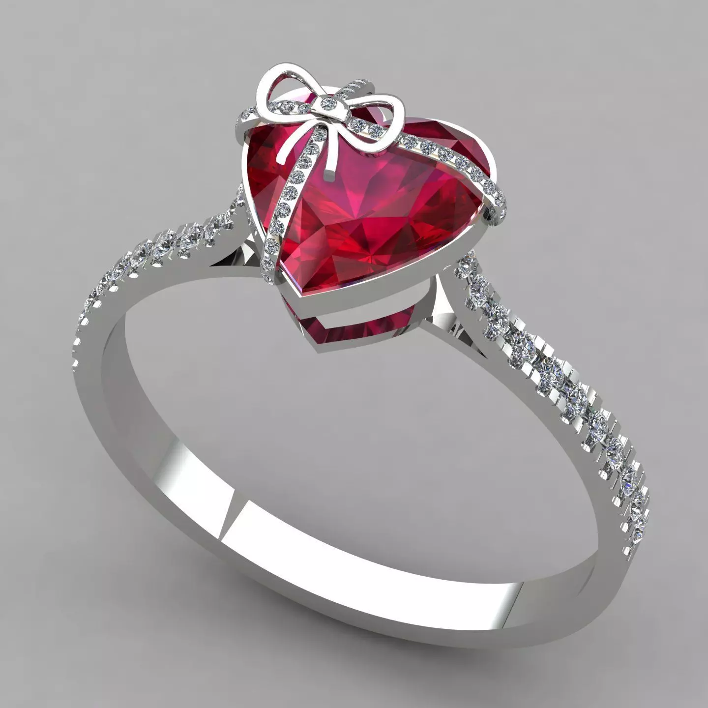 Heart gift ring2 3D print model_0