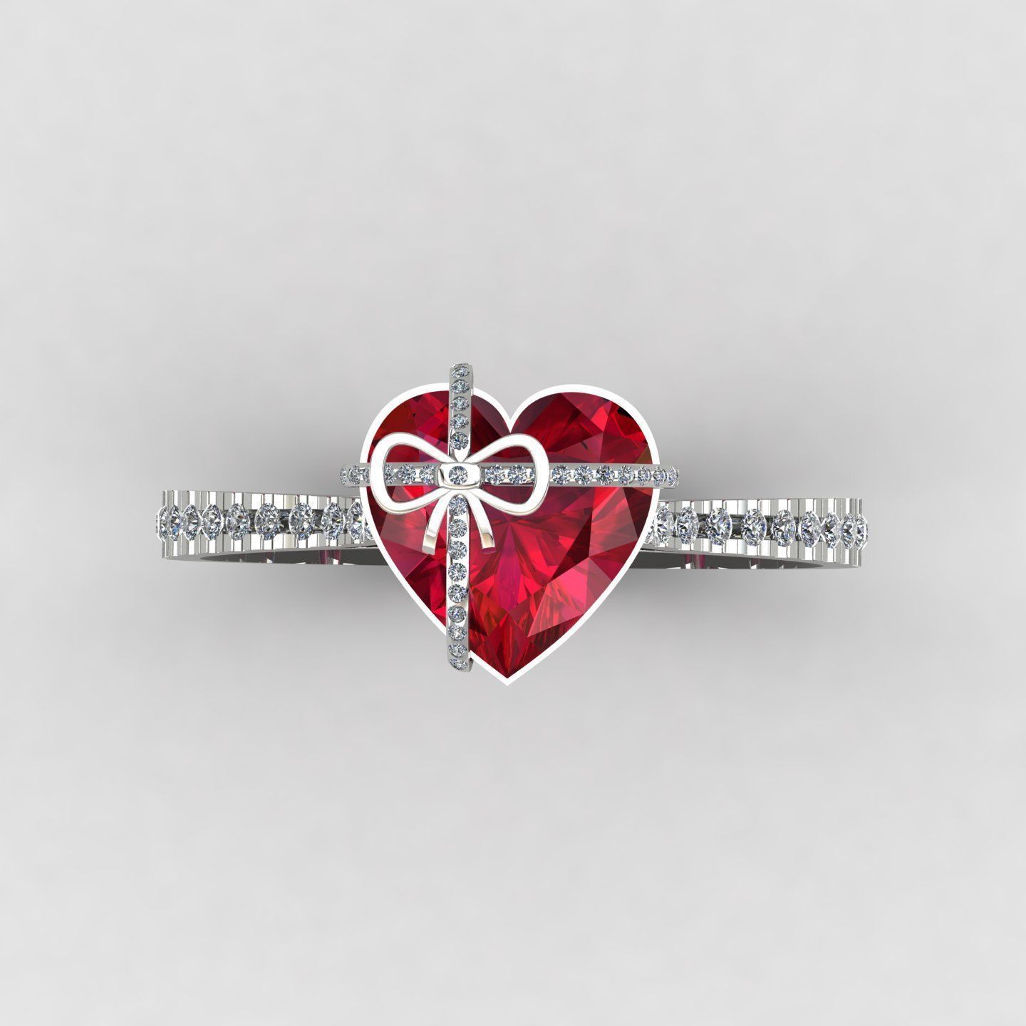Heart gift ring2 3D print model_6