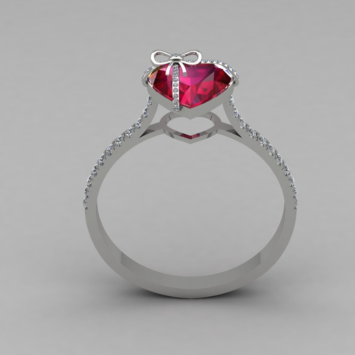 Heart gift ring2 3D print model_3