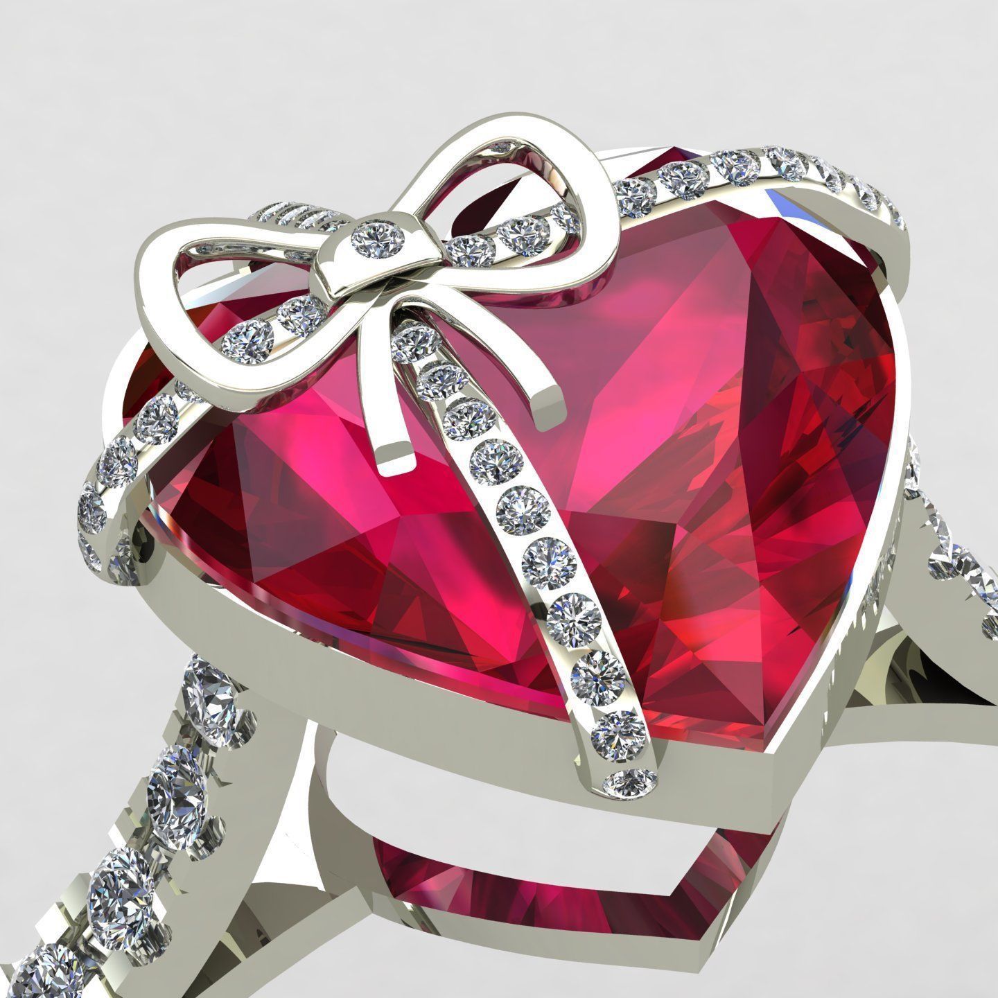 Heart gift ring2 3D print model_14