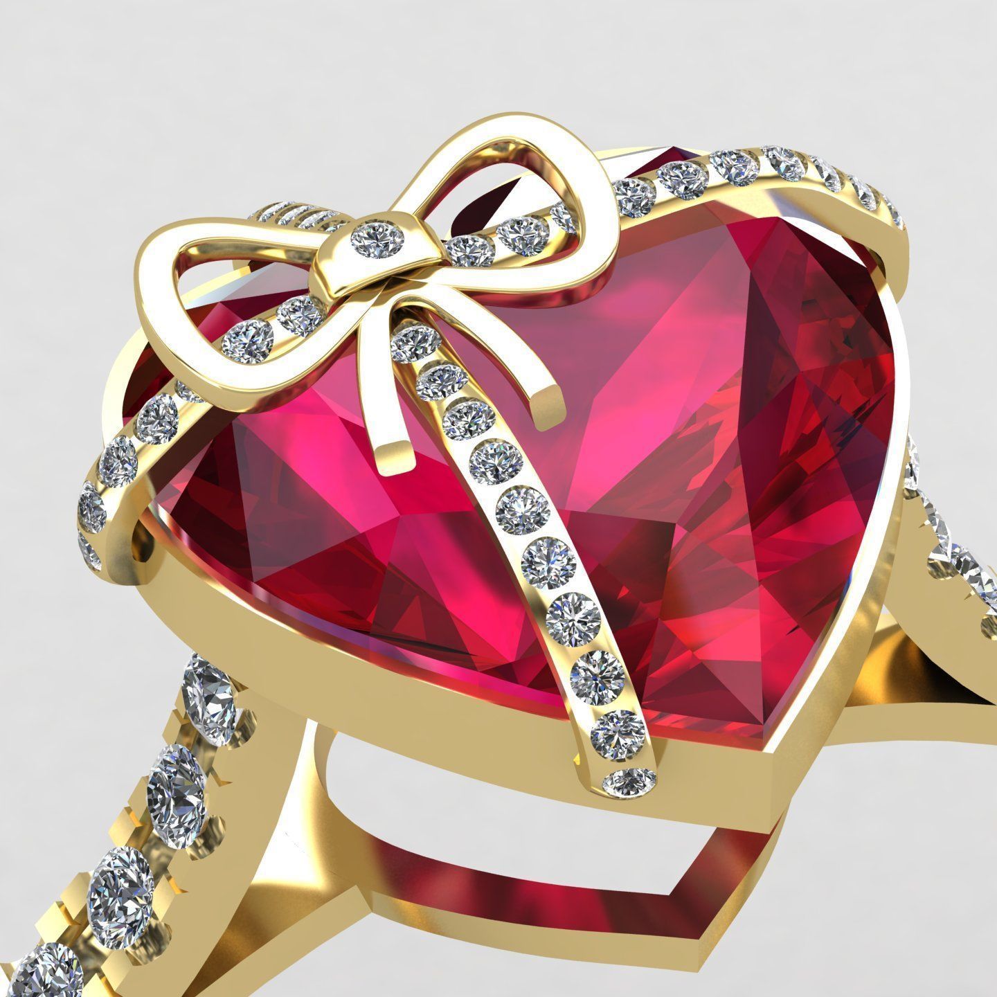 Heart gift ring2 3D print model_13