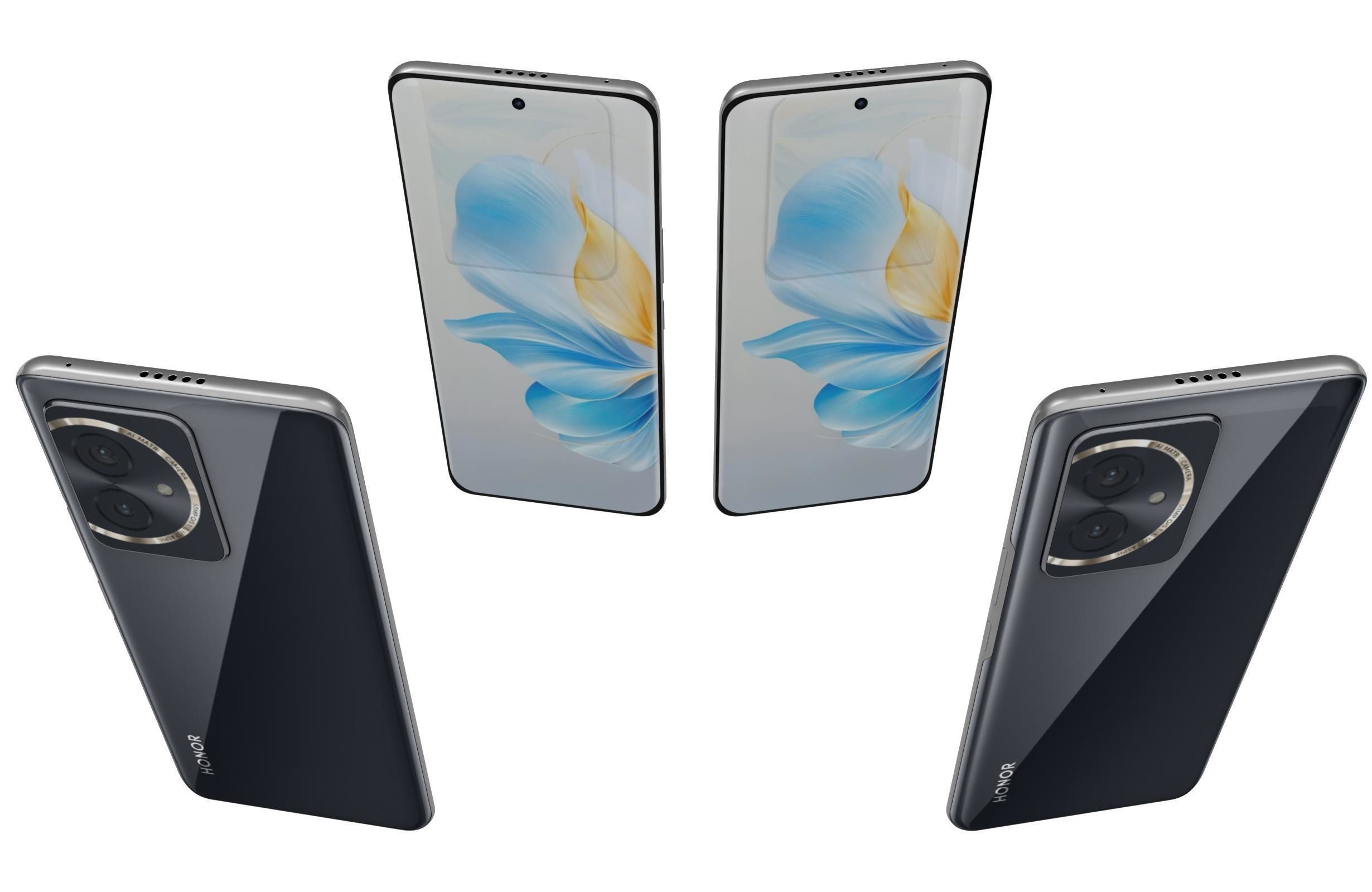 Honor 100 Black 3D model_6