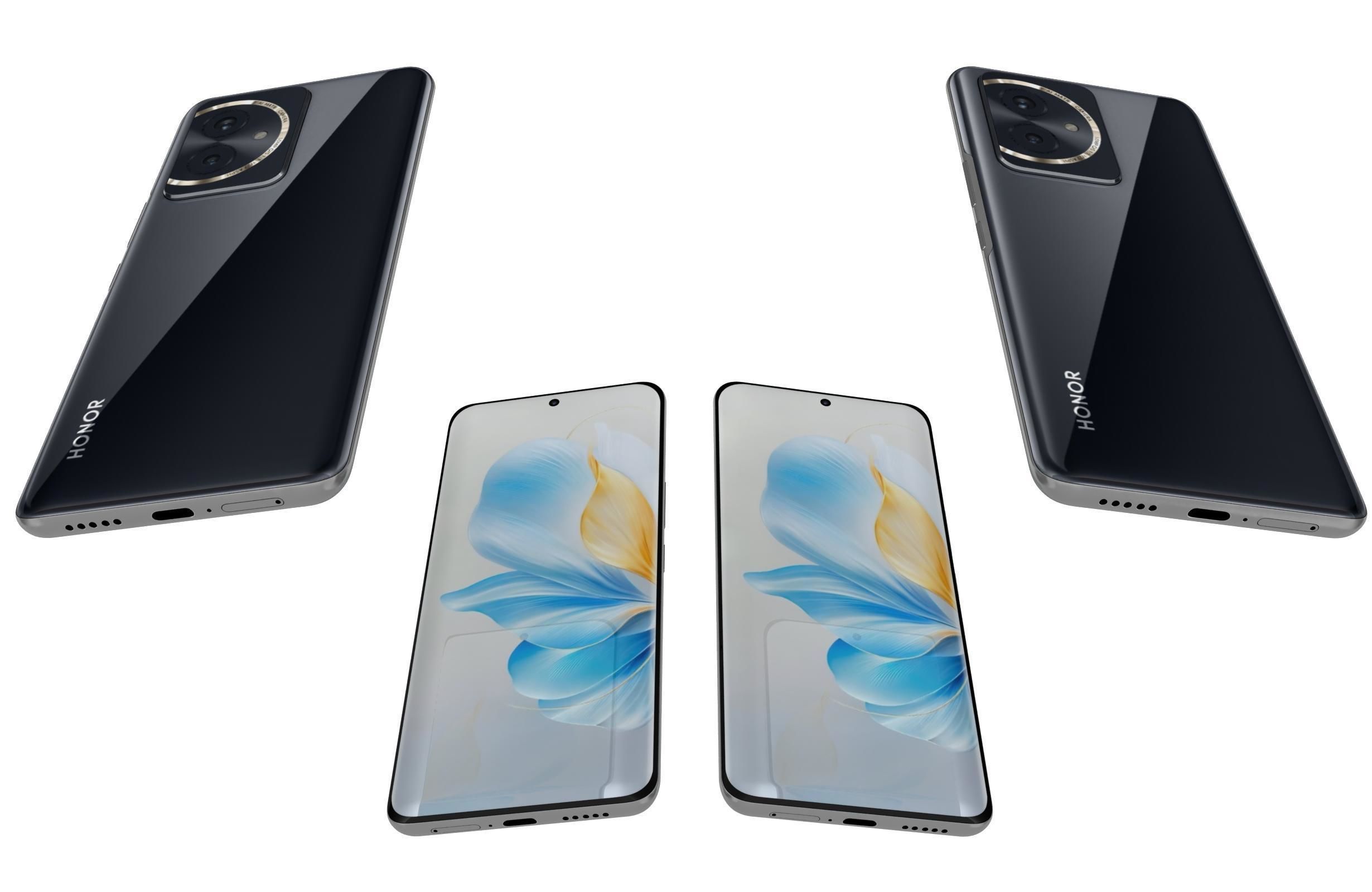 Honor 100 Black 3D model_7