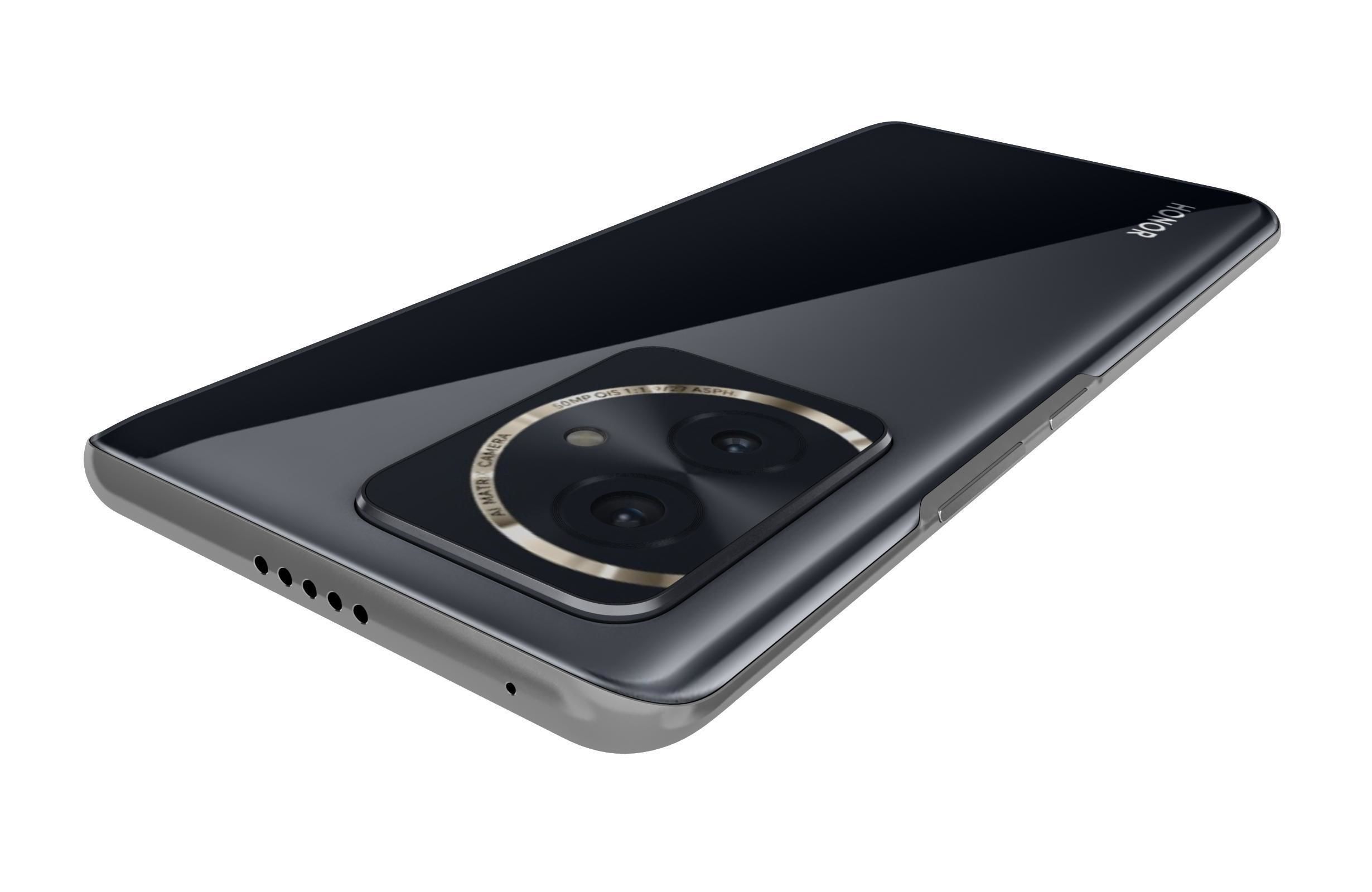 Honor 100 Black 3D model_12