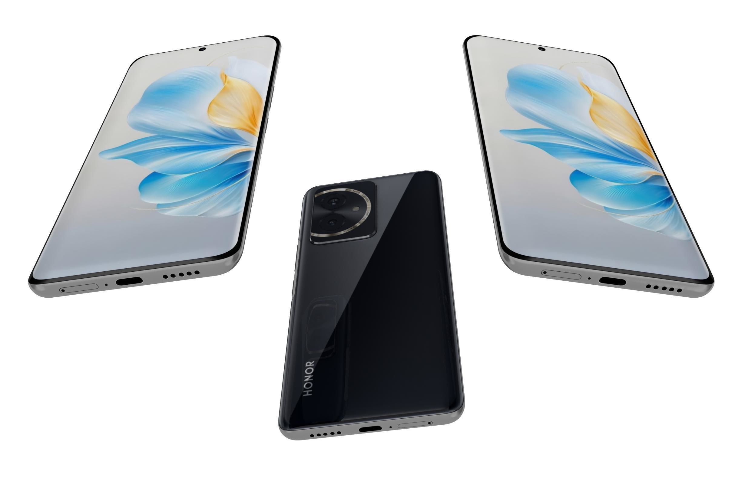 Honor 100 Black 3D model_2