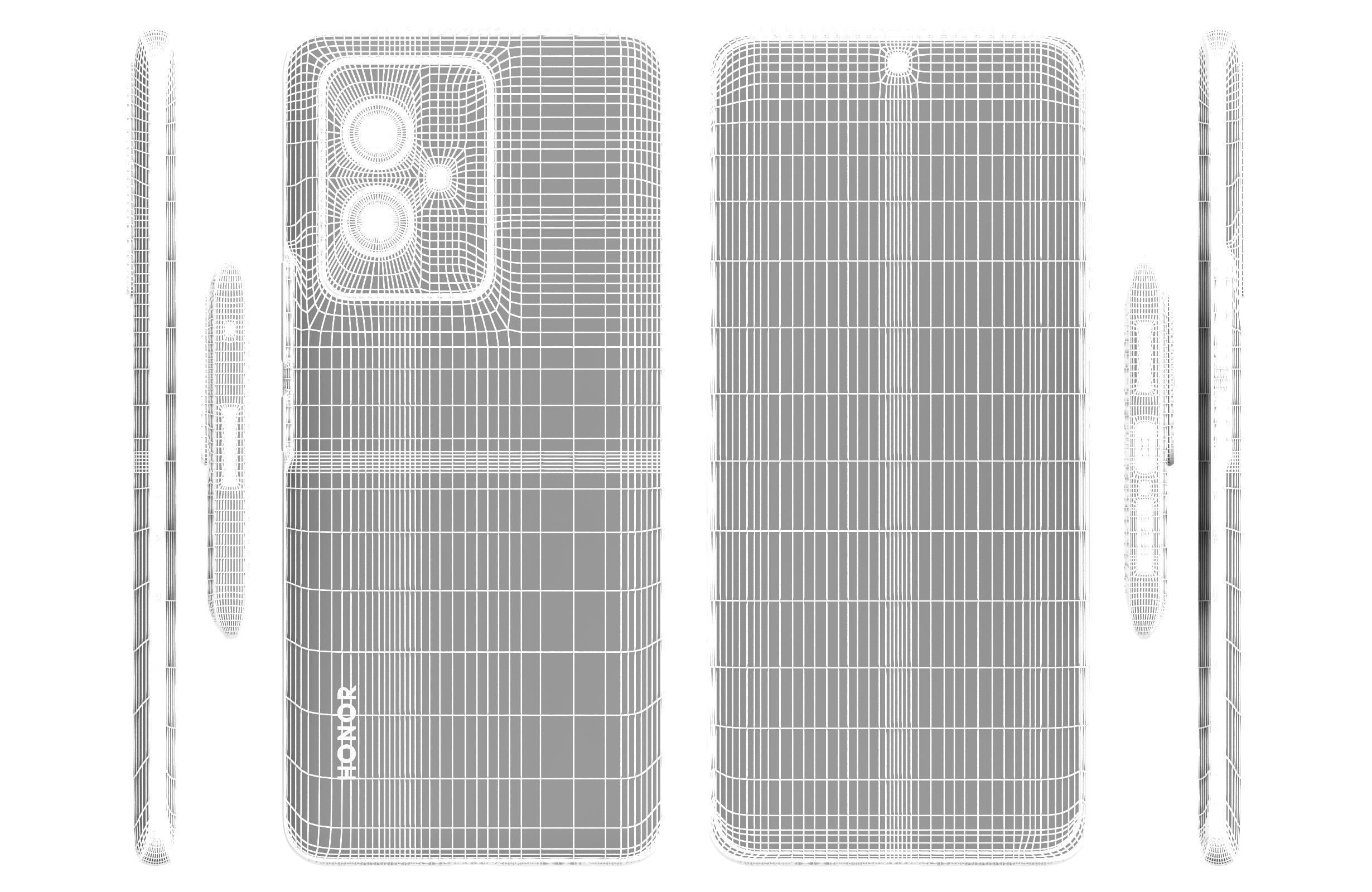 Honor 100 Black 3D model_17