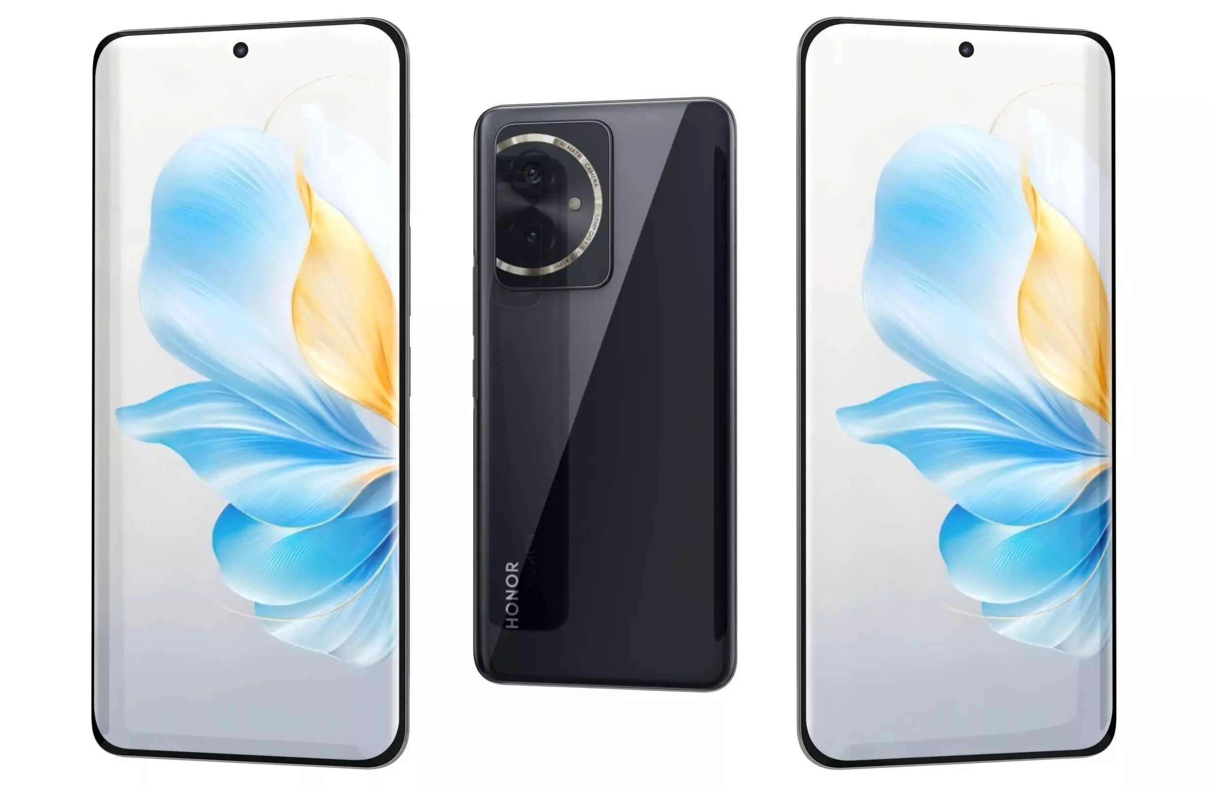 Honor 100 Black 3D model_0