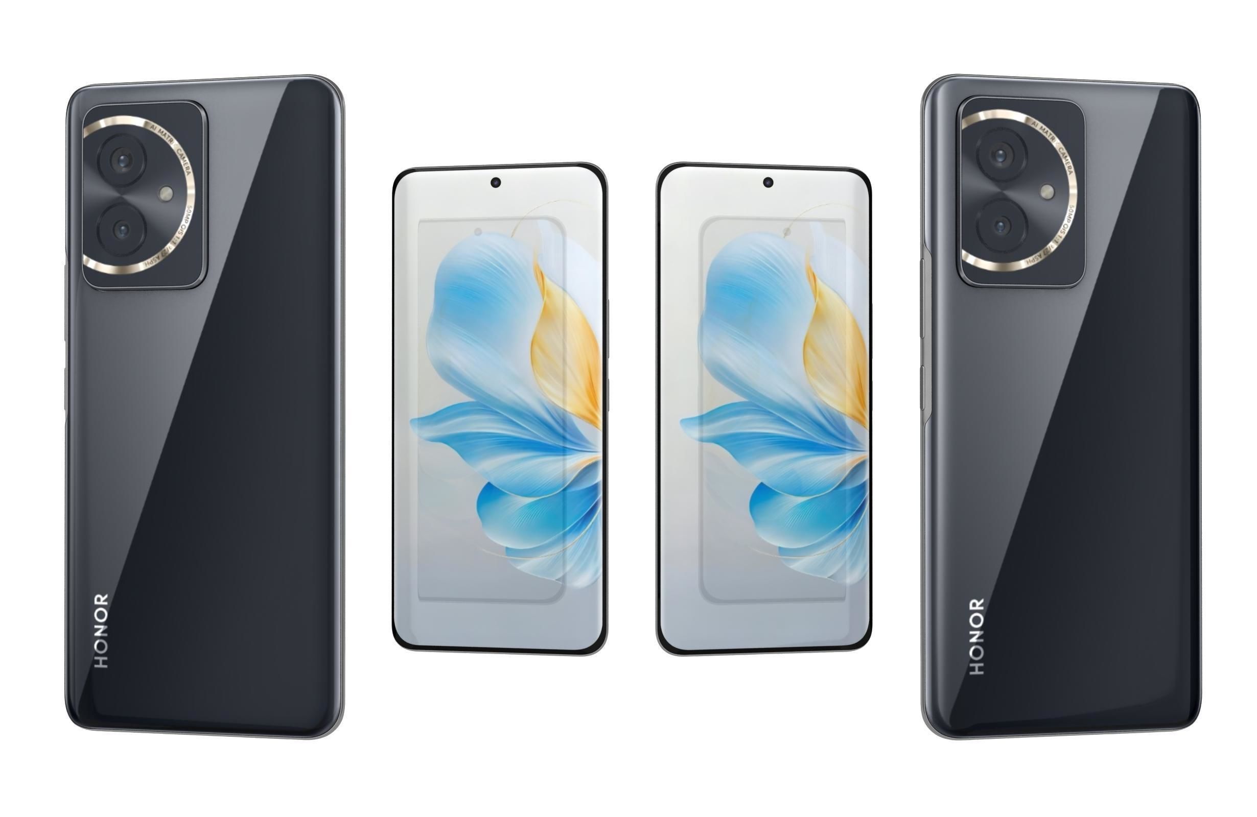 Honor 100 Black 3D model_3