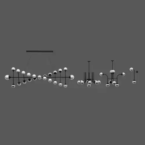 modern metal chandelier in 4