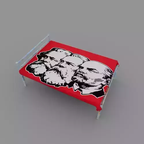 Communist bed  Low-poly 3D model
