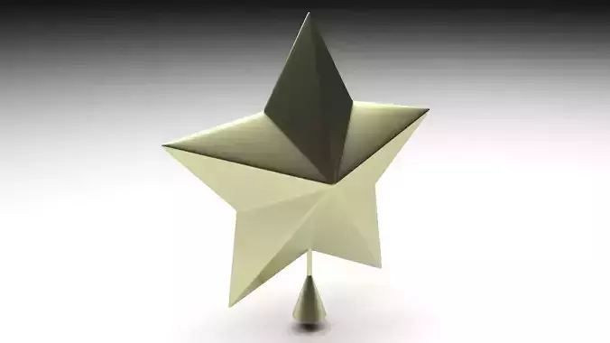 Christmas Tree Gold Star Tree Topper