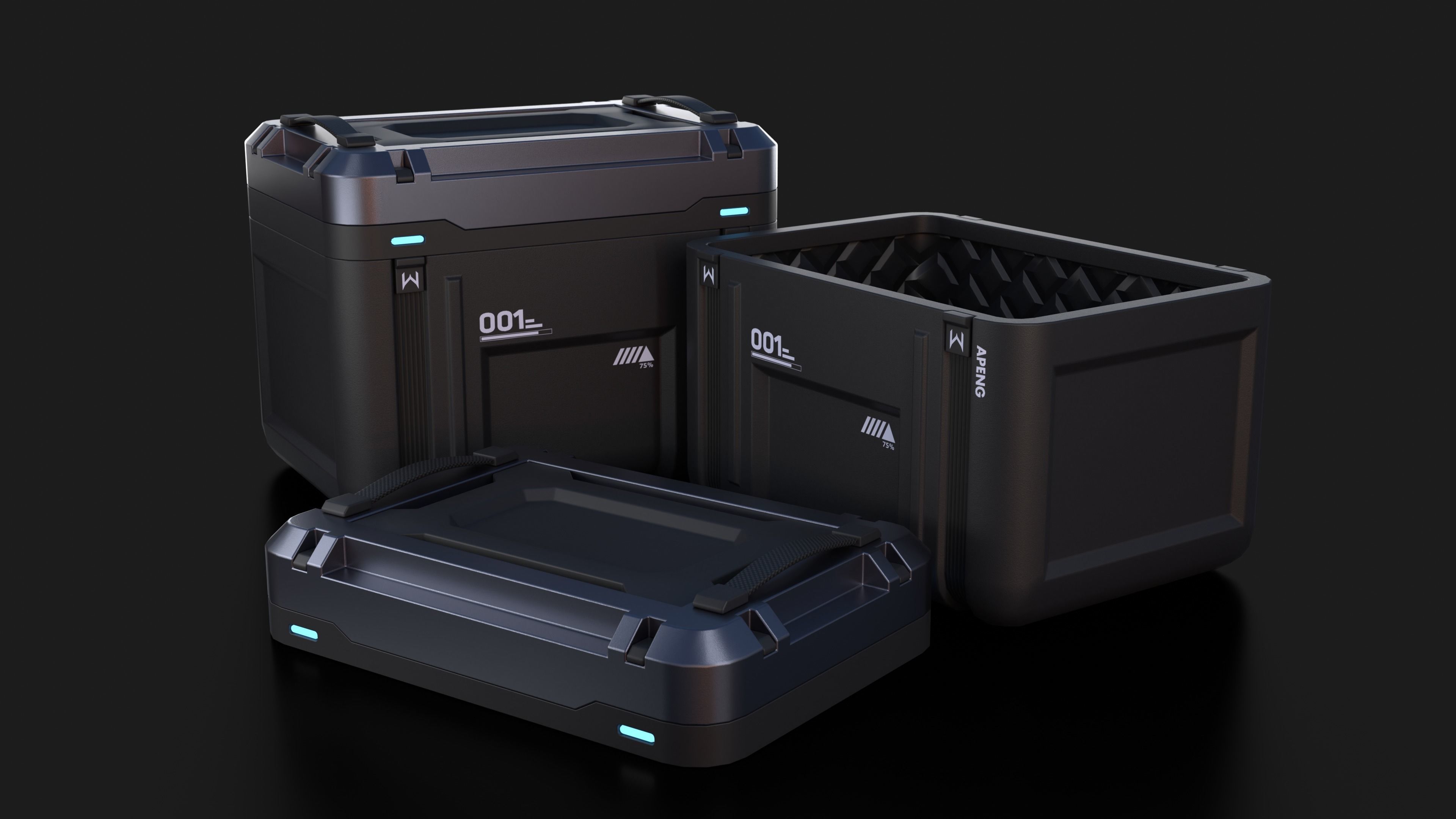 Technology box 3D model_2